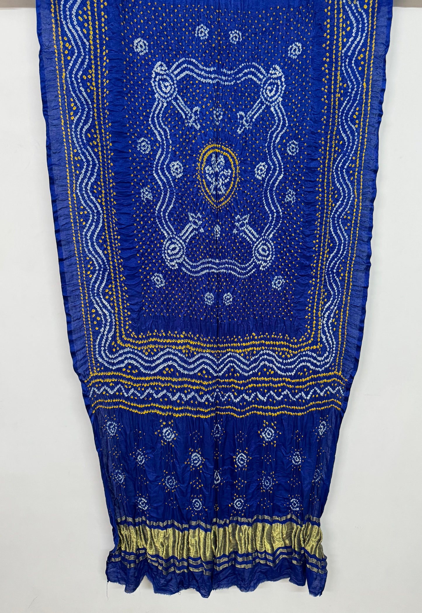 Pure gajji silk bandhani chandrakoni dupatta