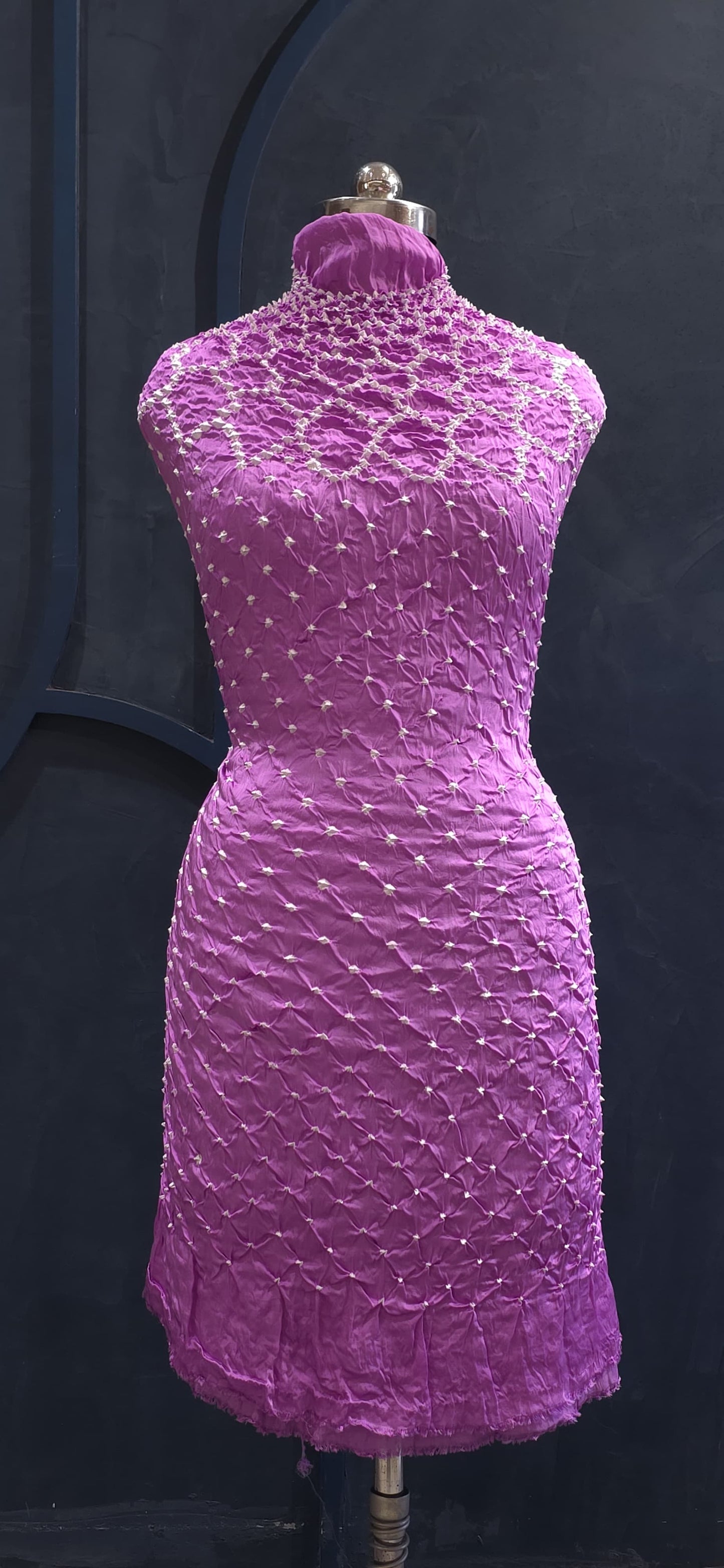 Unstitched Bandhej Kurta