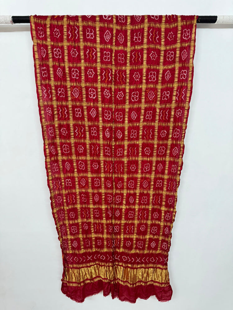 Bandhani Pure Gajji Gharchola Dupatta