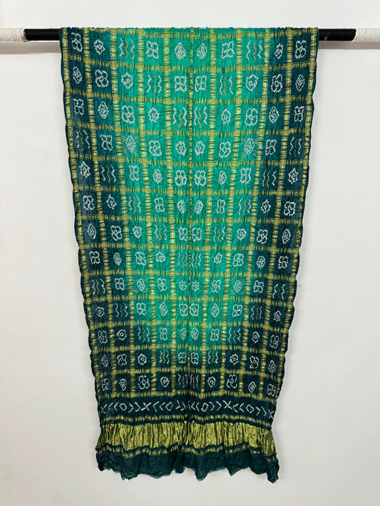 Pure gajji silk bandhani gharchola dupatta