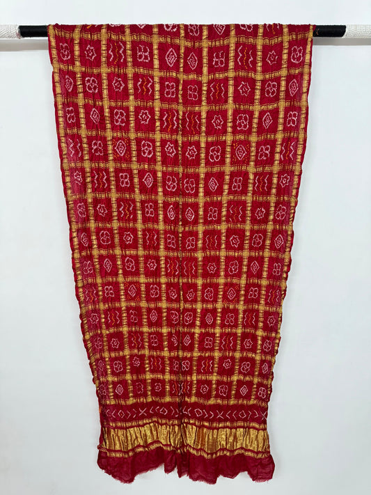 Pure gajji silk bandhani gharchola dupatta